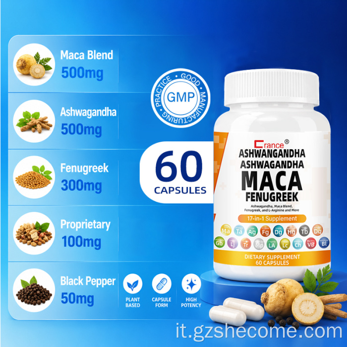 Shecome Maca supporta la salute riproduttiva Capsule di maca
